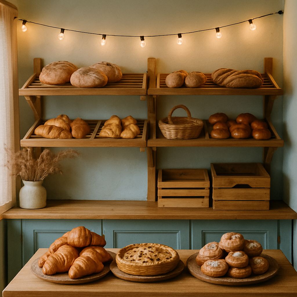 Interior acogedor de la panadería